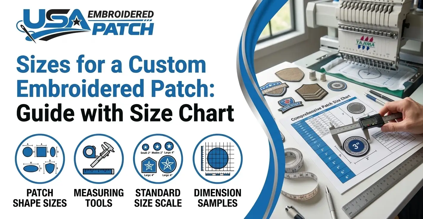 Sizes for a Custom Embroidered Patch: Guide with Size Chart